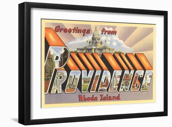 Greetings from Providence, Rhode Island-null-Framed Art Print