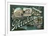 Greetings from Providence, Rhode Island-null-Framed Premium Giclee Print