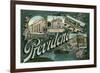 Greetings from Providence, Rhode Island-null-Framed Premium Giclee Print