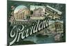 Greetings from Providence, Rhode Island-null-Mounted Premium Giclee Print