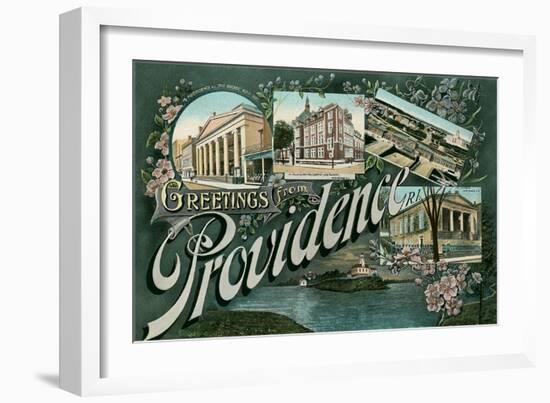 Greetings from Providence, Rhode Island-null-Framed Art Print