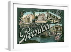 Greetings from Providence, Rhode Island-null-Framed Art Print