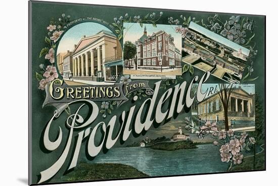 Greetings from Providence, Rhode Island-null-Mounted Art Print