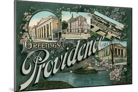Greetings from Providence, Rhode Island-null-Mounted Art Print