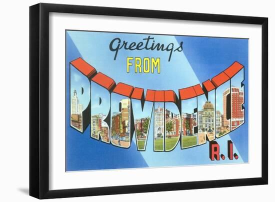 Greetings from Providence, Rhode Island-null-Framed Art Print