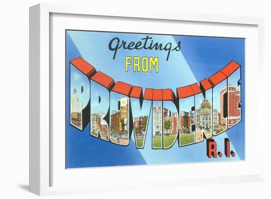 Greetings from Providence, Rhode Island-null-Framed Art Print