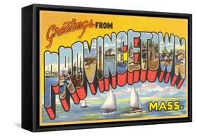 Greetings from Provincetown, Massachusetts-null-Framed Stretched Canvas