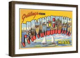 Greetings from Provincetown, Massachusetts-null-Framed Art Print