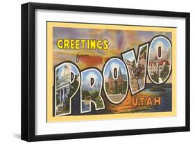 Greetings from Provo, Texas-null-Framed Art Print