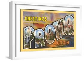 Greetings from Provo, Texas-null-Framed Art Print