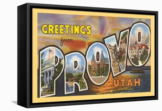 Greetings from Provo, Texas-null-Framed Stretched Canvas