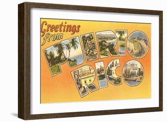 Greetings from Puerto Rico-null-Framed Art Print