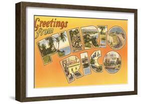 Greetings from Puerto Rico-null-Framed Art Print