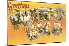 Greetings from Puerto Rico-null-Mounted Art Print