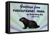 Greetings From Punxsutawney, Penna On Groundhog Day-Curt Teich & Company-Framed Stretched Canvas