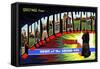 Greetings From Punxsutawney, Penna-Curt Teich & Company-Framed Stretched Canvas