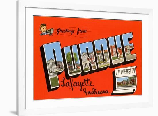 Greetings from Purdue, Indiana-null-Framed Art Print