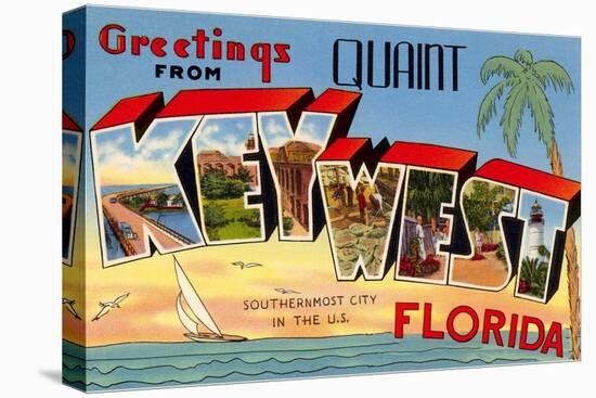 Greetings from Quaint Key West, Florida, the Southernmost City in the U.S.-null-Stretched Canvas