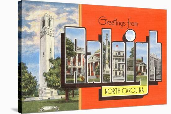 Greetings from Raleigh, North Carolina-null-Stretched Canvas