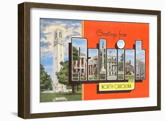 Greetings from Raleigh, North Carolina-null-Framed Art Print