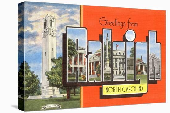 Greetings from Raleigh, North Carolina-null-Stretched Canvas