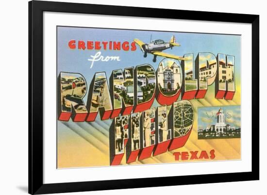 Greetings from Randolph Field, Texas-null-Framed Premium Giclee Print