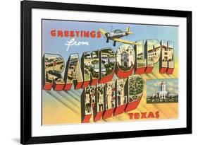 Greetings from Randolph Field, Texas-null-Framed Premium Giclee Print