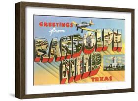 Greetings from Randolph Field, Texas-null-Framed Art Print