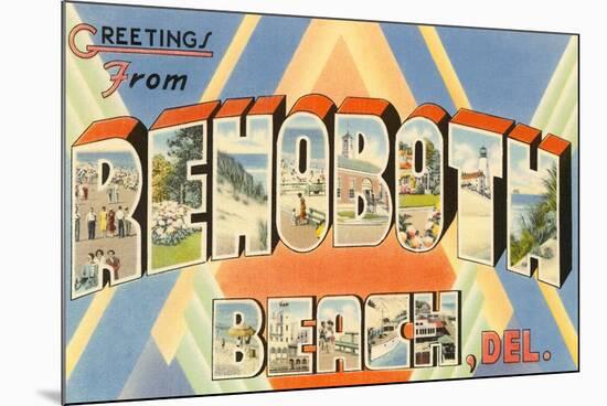 Greetings from Rehoboth Beach, Delaware-null-Mounted Art Print