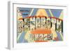 Greetings from Rehoboth Beach, Delaware-null-Framed Art Print