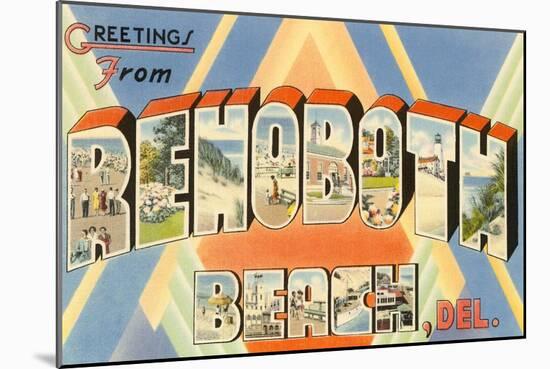 Greetings from Rehoboth Beach, Delaware-null-Mounted Art Print