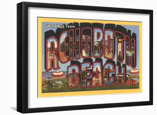 Greetings from Rehoboth Beach, Delaware-null-Framed Art Print