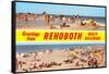 Greetings from Rehoboth Beach, Delaware-null-Framed Stretched Canvas