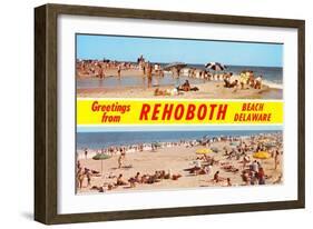 Greetings from Rehoboth Beach, Delaware-null-Framed Art Print