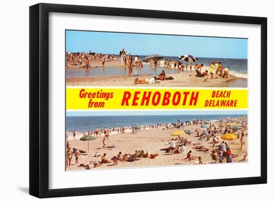 Greetings from Rehoboth Beach, Delaware-null-Framed Art Print