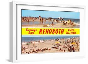 Greetings from Rehoboth Beach, Delaware-null-Framed Art Print