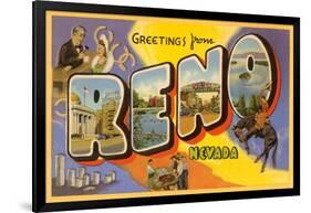 Greetings from Reno, Nevada-null-Framed Art Print