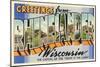 Greetings from Rhinelander, Wisconsin-null-Mounted Art Print