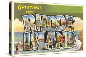 Greetings from Rhode Island-null-Stretched Canvas