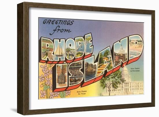 Greetings from Rhode Island-null-Framed Art Print