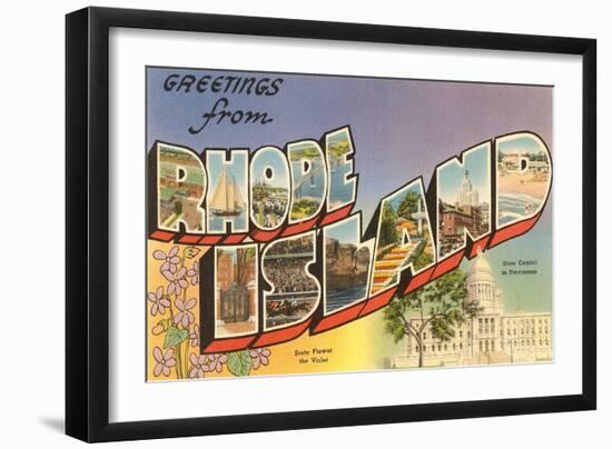 Greetings from Rhode Island-null-Framed Art Print