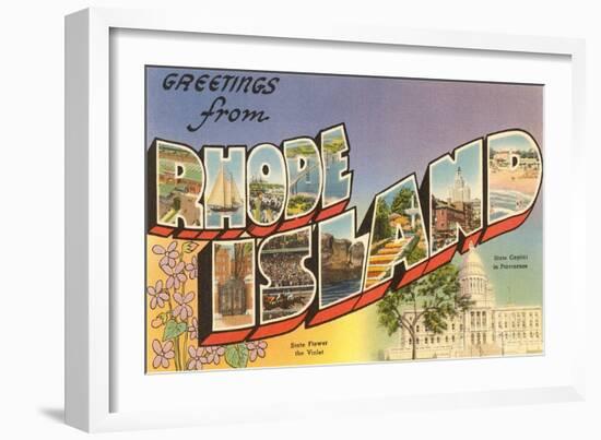 Greetings from Rhode Island-null-Framed Art Print