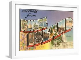 Greetings from Rhode Island-null-Framed Art Print