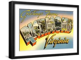 Greetings from Richmond, Virginia-null-Framed Art Print