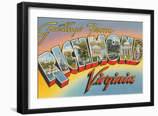 Greetings from Richmond, Virginia-null-Framed Art Print