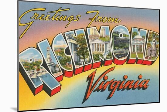 Greetings from Richmond, Virginia-null-Mounted Art Print