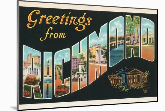 Greetings from Richmond, Virginia-null-Mounted Art Print