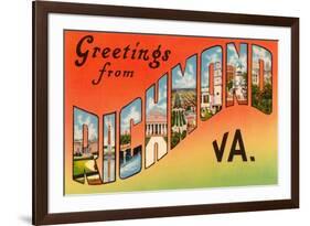 Greetings from Richmond, Virginia-null-Framed Premium Giclee Print