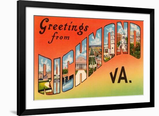 Greetings from Richmond, Virginia-null-Framed Premium Giclee Print