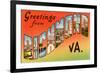 Greetings from Richmond, Virginia-null-Framed Premium Giclee Print